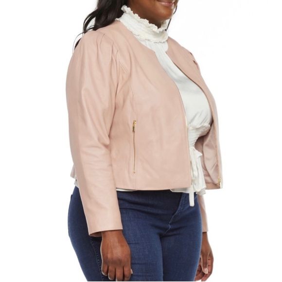 NWT Genuine Leather Moto Jacket - Picture 6 of 7